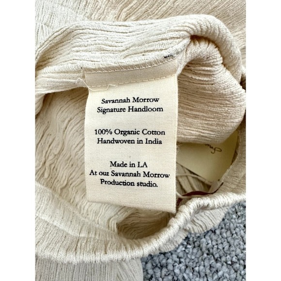 NWT Savannah Morrow The Label Naia Crinkled Cotton Pants SML - Picture 8 of 9